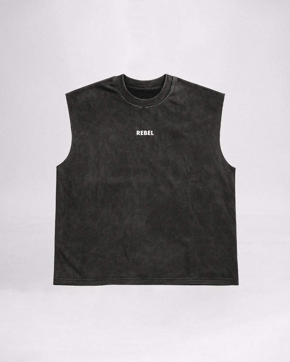 Rebel Acid Wash Oversized Vest - Rarree