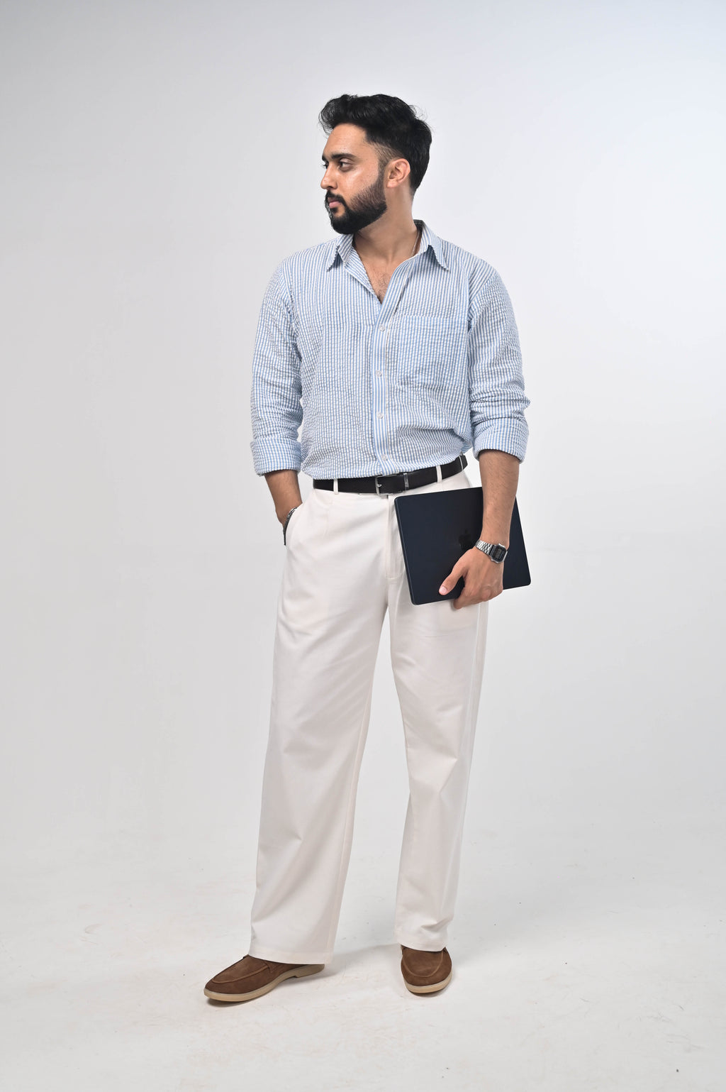 Vayu Cotton Striped Shirt - Summer Shirt (Unisex)