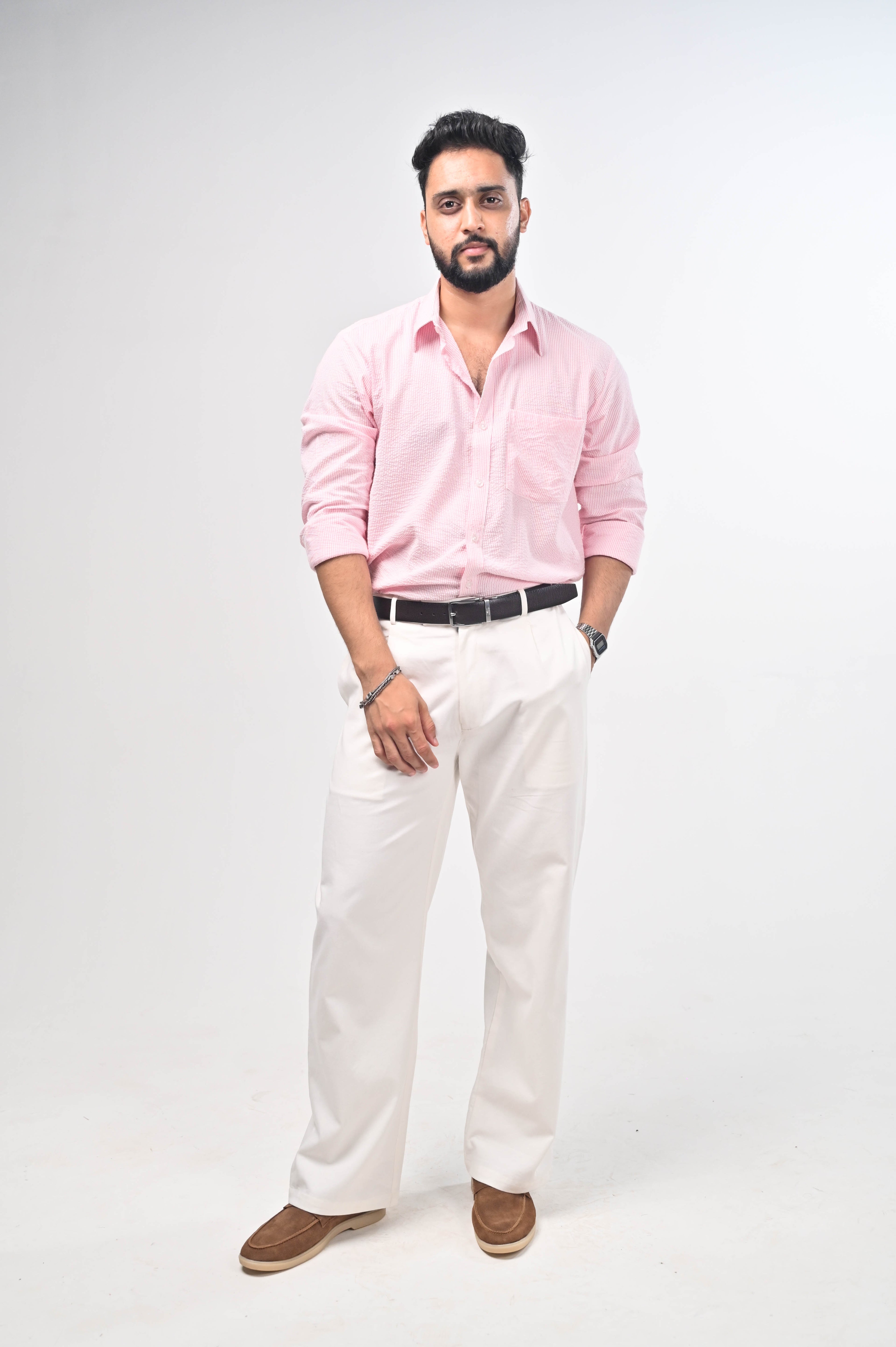 Aarambh Cotton Striped Shirt - Summer Shirt (Unisex)