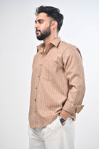 Māti Shirt – Pinstripe Cotton Linen (Unisex)