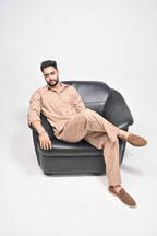 Māti Co-ord Set - Pinstripe Cotton Linen (Unisex)