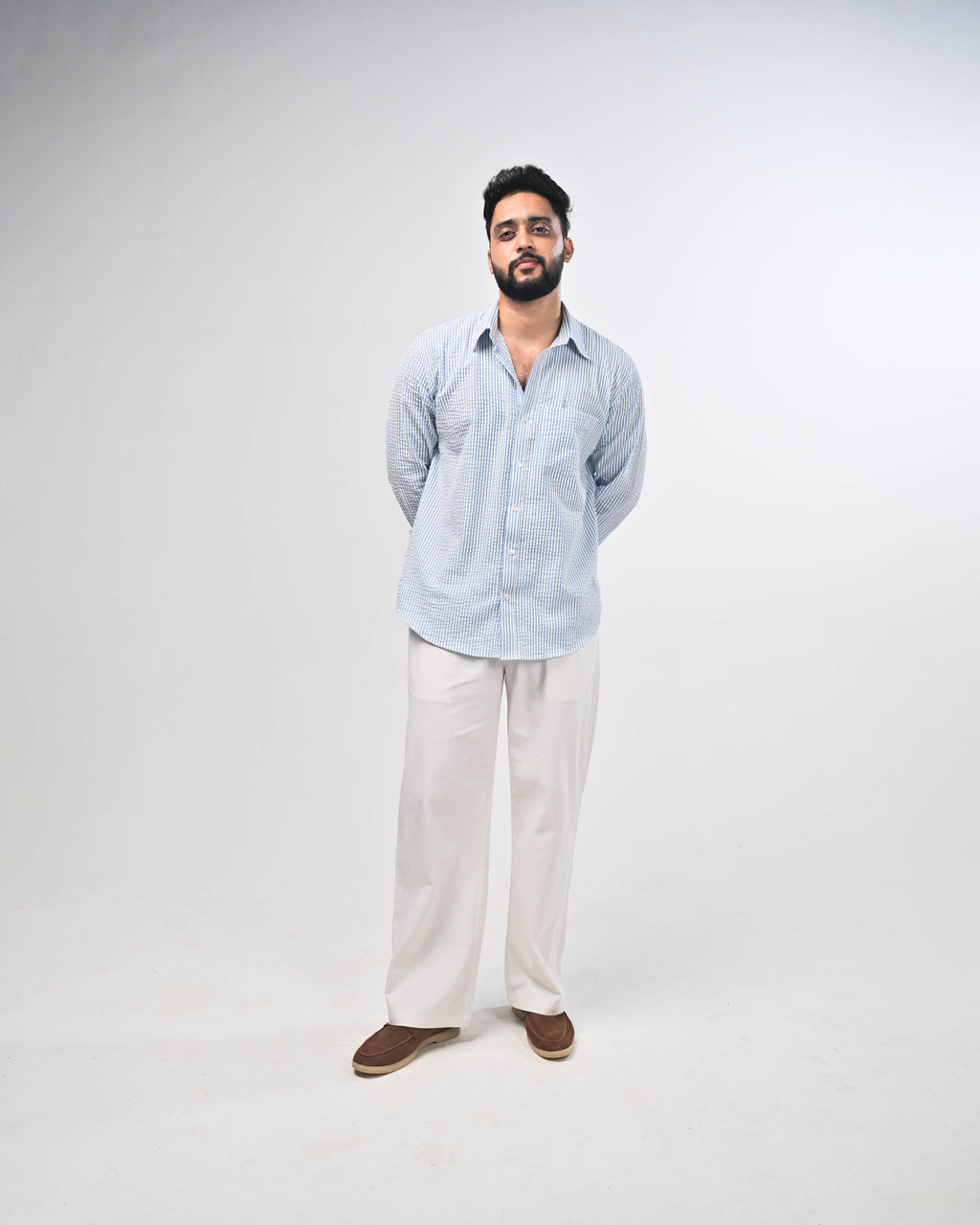 Vayu Cotton Striped Shirt - Summer Shirt (Unisex)