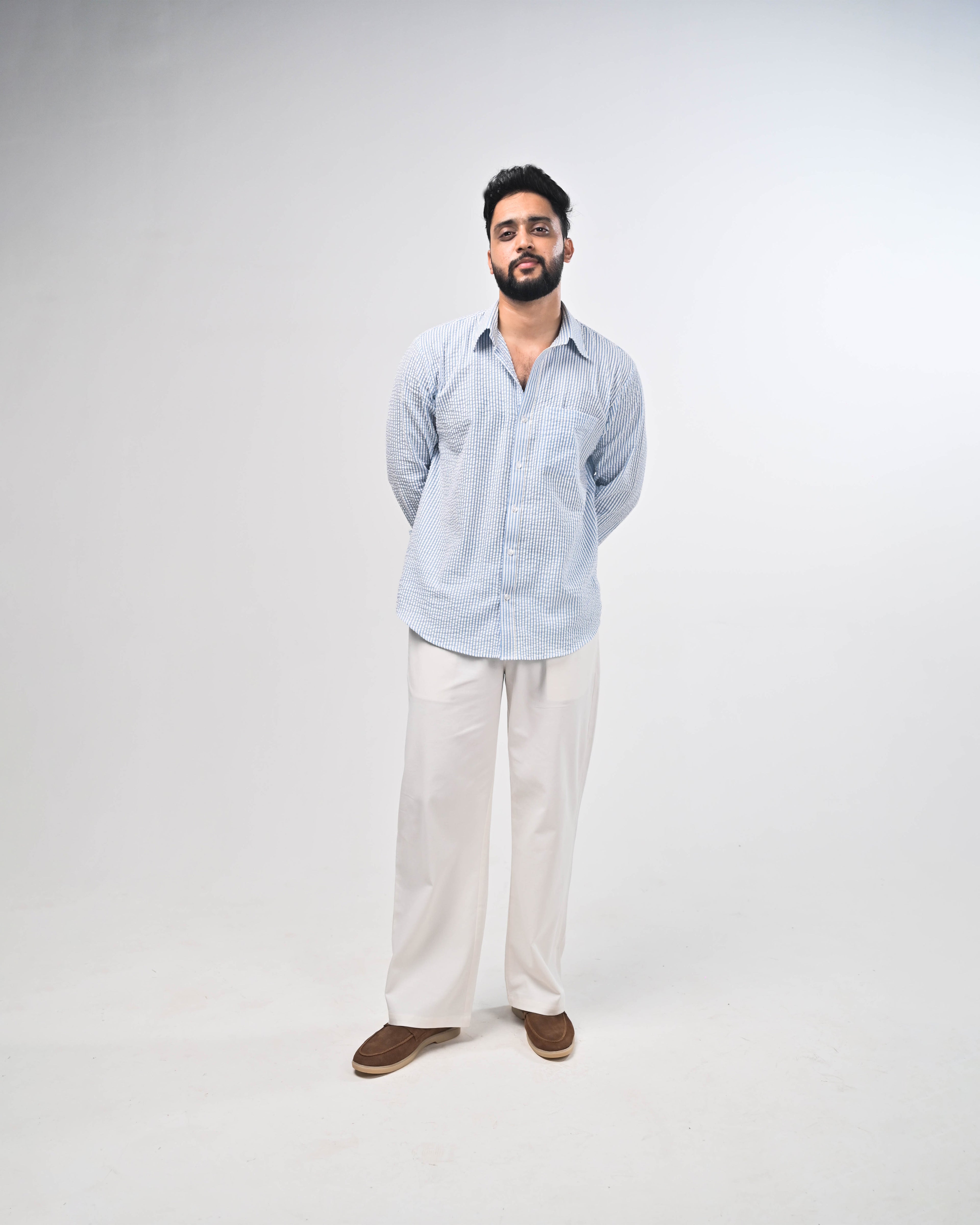 Vayu Cotton Striped Shirt - Summer Shirt (Unisex)