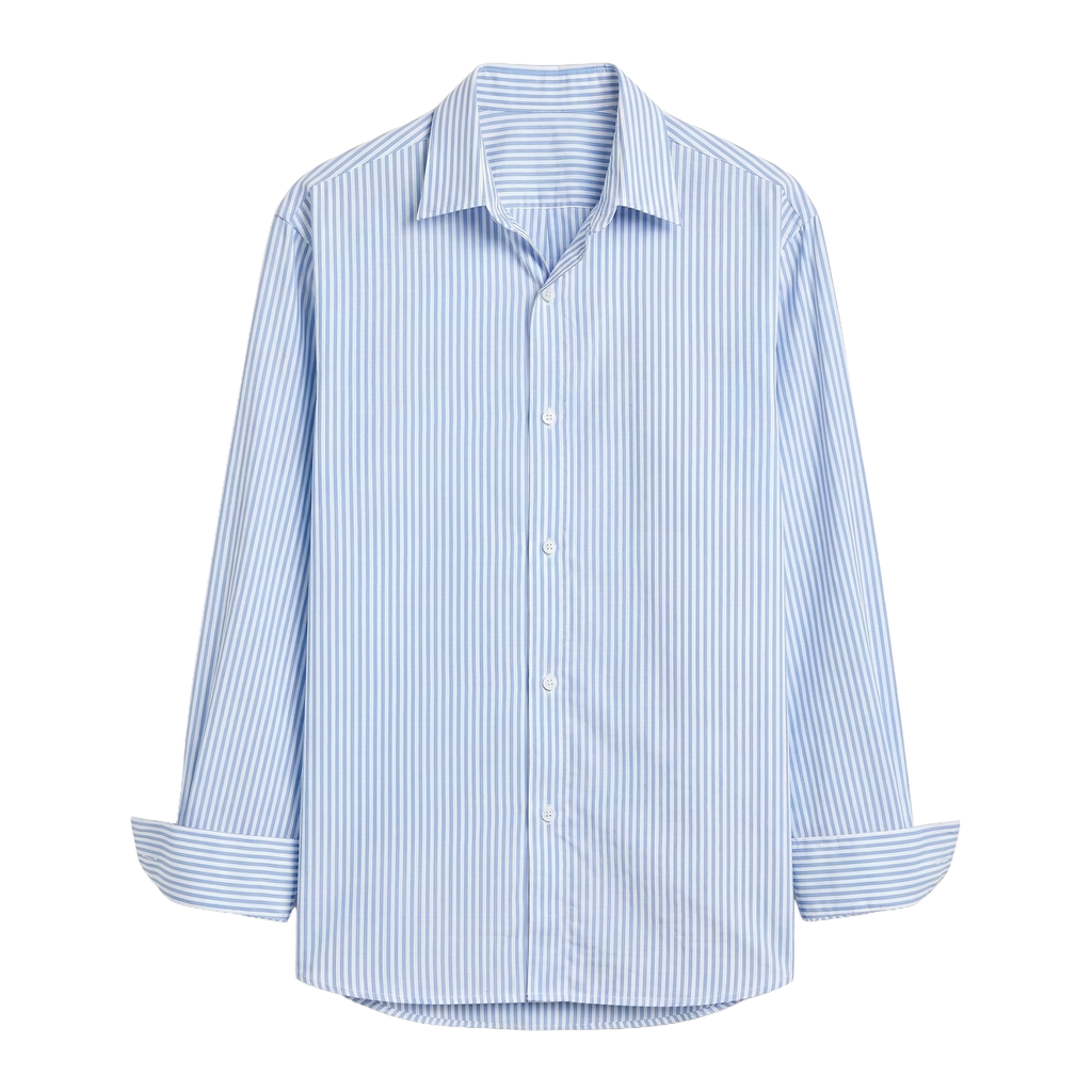 Vayu Cotton Striped Shirt - Men's Summer Shirt Front View | Rarree Dastak SS26