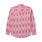 Tarang Ikat Full Sleeve Shirt - Ikat Wave Pattern Close-Up | Rarree