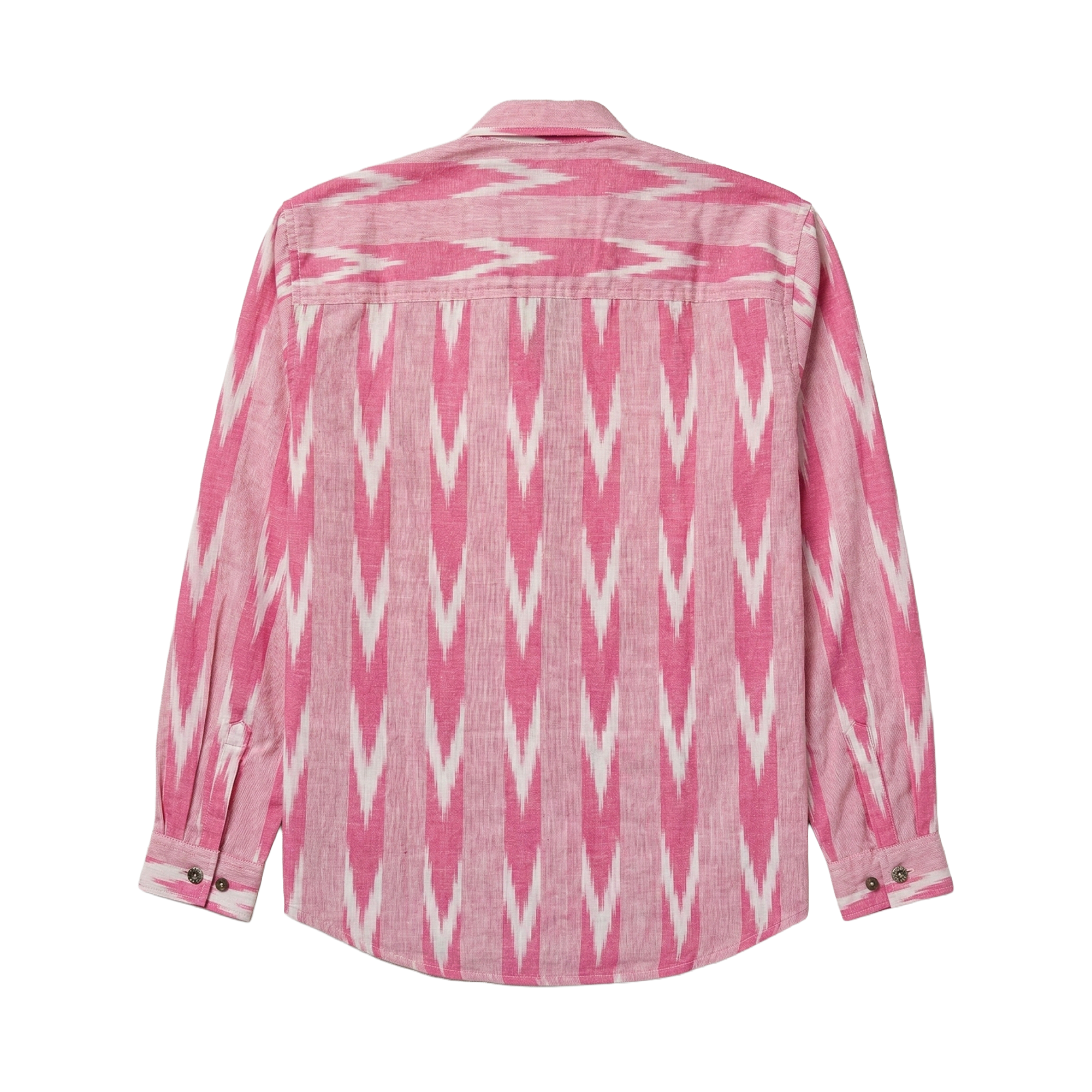 Tarang Ikat Full Sleeve Shirt - Ikat Wave Pattern Close-Up | Rarree