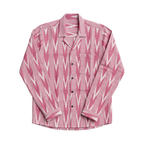 Tarang Ikat Full Sleeve Shirt - Handwoven Cuban Collar Front View | Rarree Dastak SS26