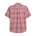 Tarang Ikat Half Sleeve Shirt - Ikat Wave Pattern Back View | Rarree