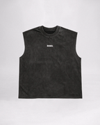 Rebel Acid Wash Oversized Vest - Rarree